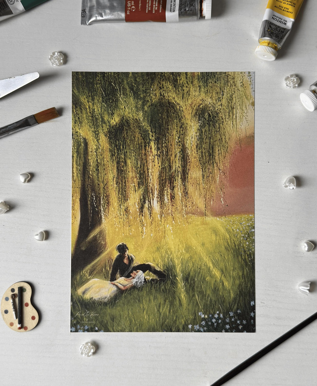 A5 Willow Tree Fantasy Art Print | Book Lover Gift
