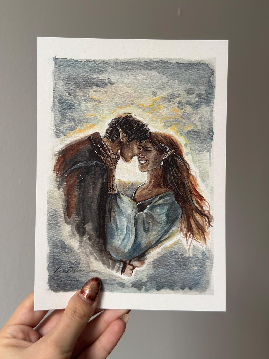 ACOTAR Fan Art | Feyre & Rhysand Watercolor Print Set (A5)