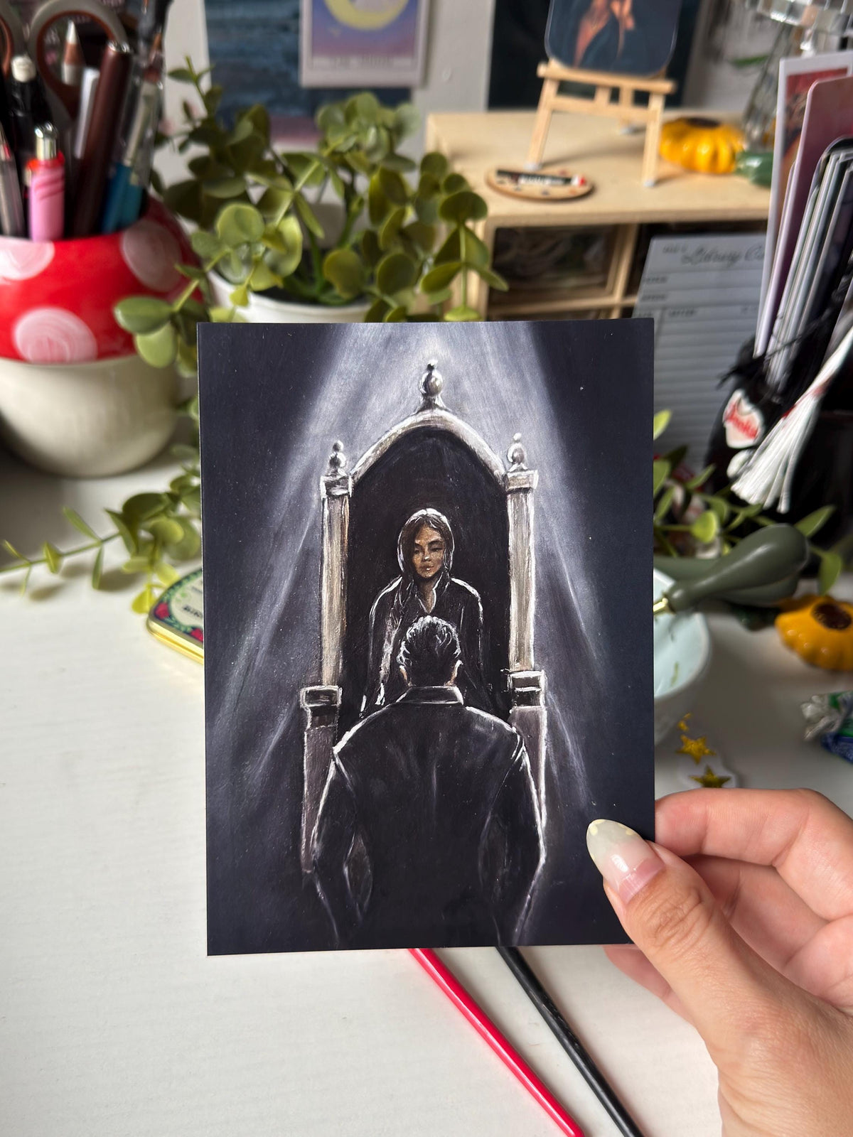 A6 Violet and Xaden Fantasy  Art Print | Fourth Wing Inspired Art