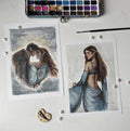 ACOTAR Fan Art | Feyre & Rhysand Watercolor Print Set (A5)