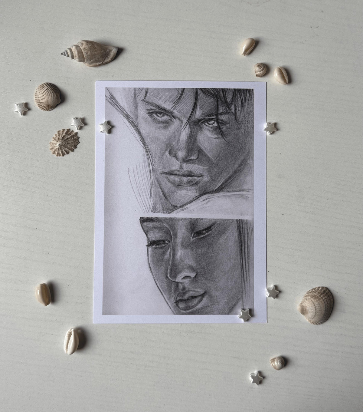 5x7 Conrad and Belly Fan Art Print | The Summer I Turned Pretty | Pencil Drawing Print
