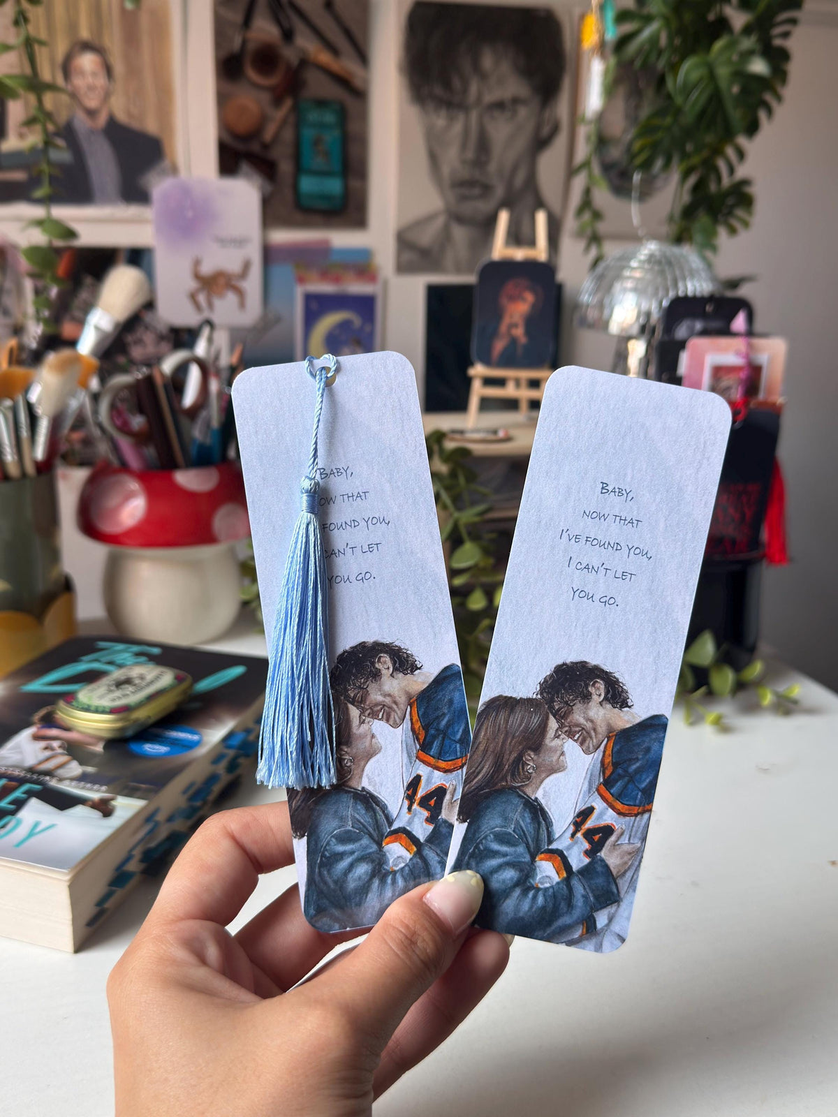 Hannah and Garrett Double Sided Bookmark | Off Campus Inspired Art | Bookish Gift