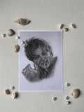 5x7 Conrad Fan Art Print | The Summer I Turned Pretty | Pencil Drawing Print