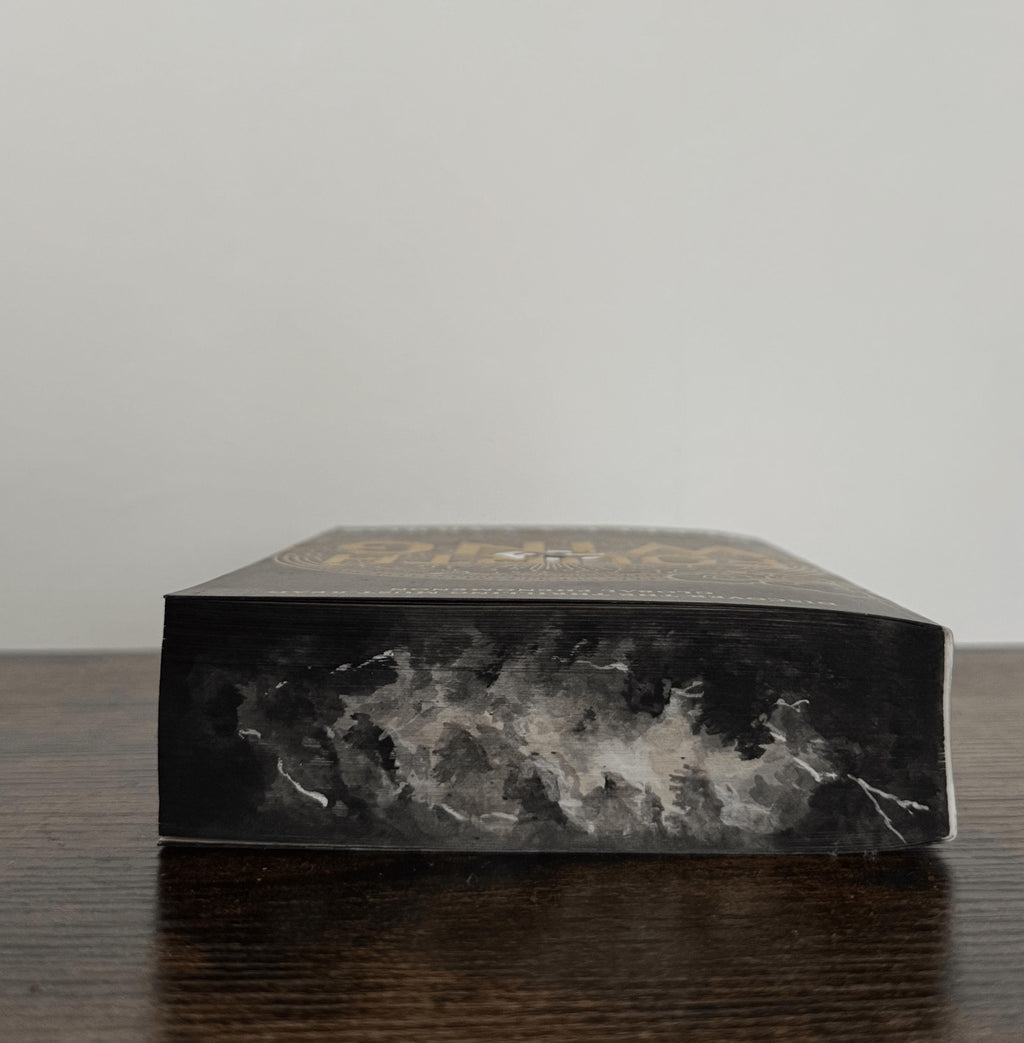 Fourth Wing Hand-Painted Edges Paperback: Violet and Dragons