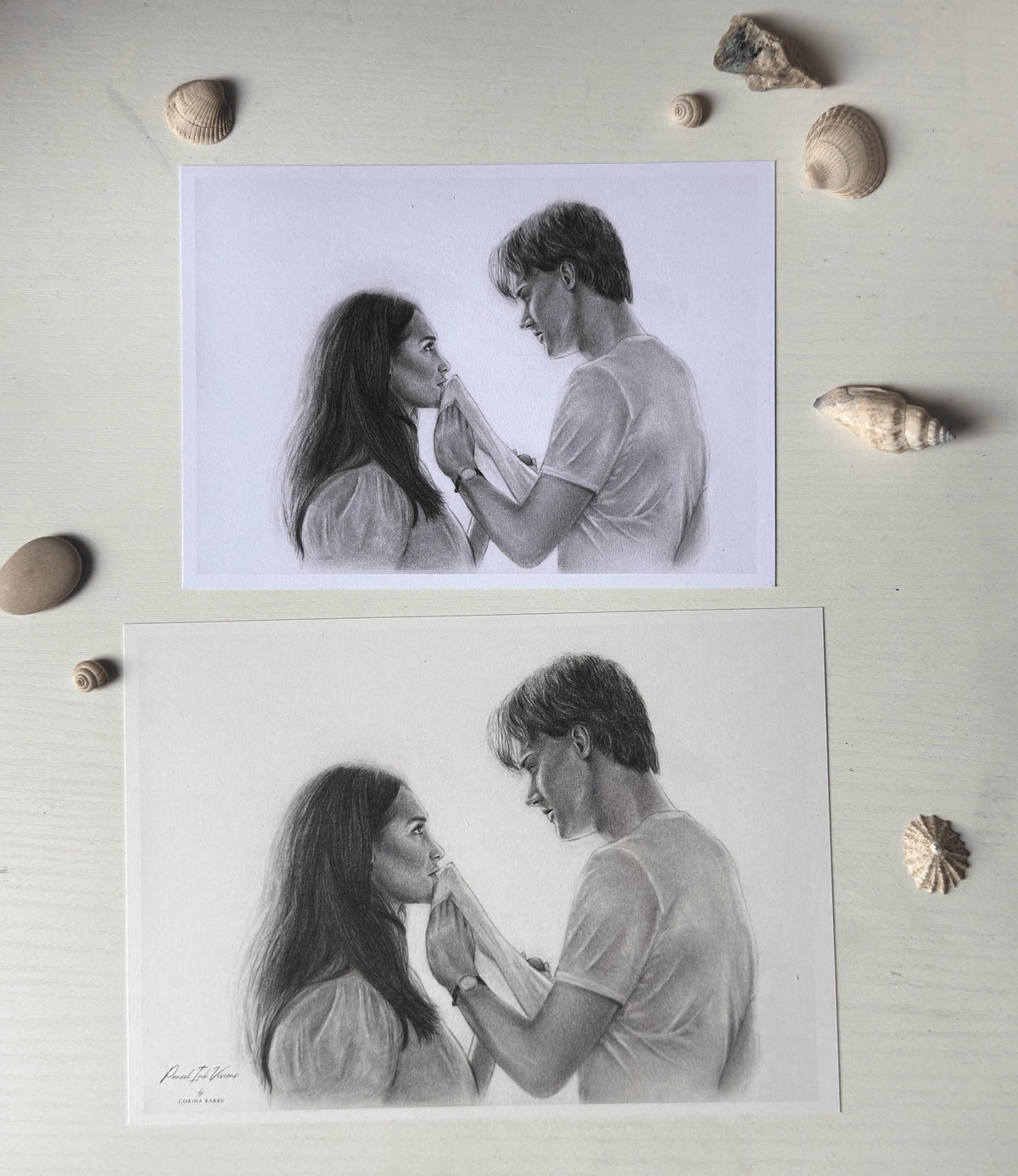 Belly and Conrad Fan Art Print | The Summer I turned Pretty | Pencil Drawing Print