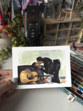 Hannah and Garrett Art Print | Off Campus Inspired Art