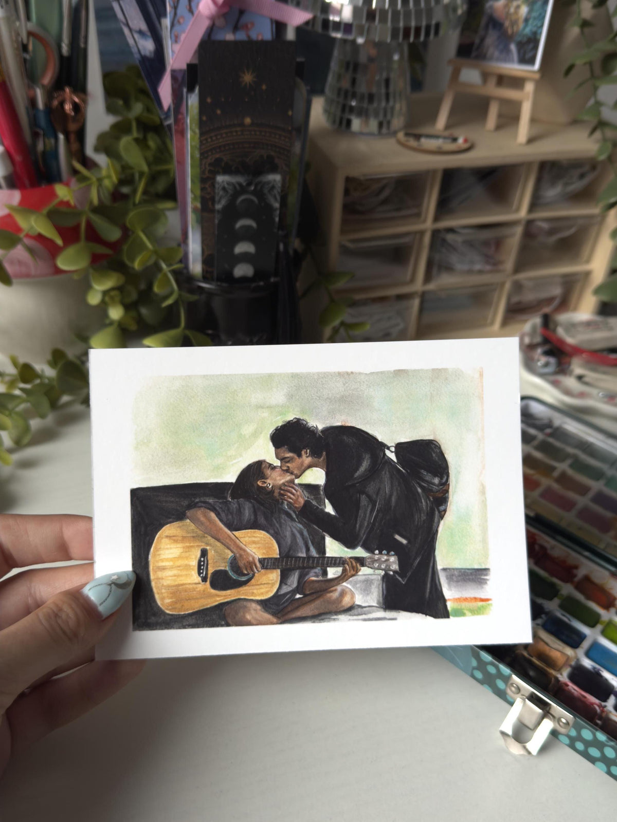 Hannah and Garrett Art Print | Off Campus Inspired Art
