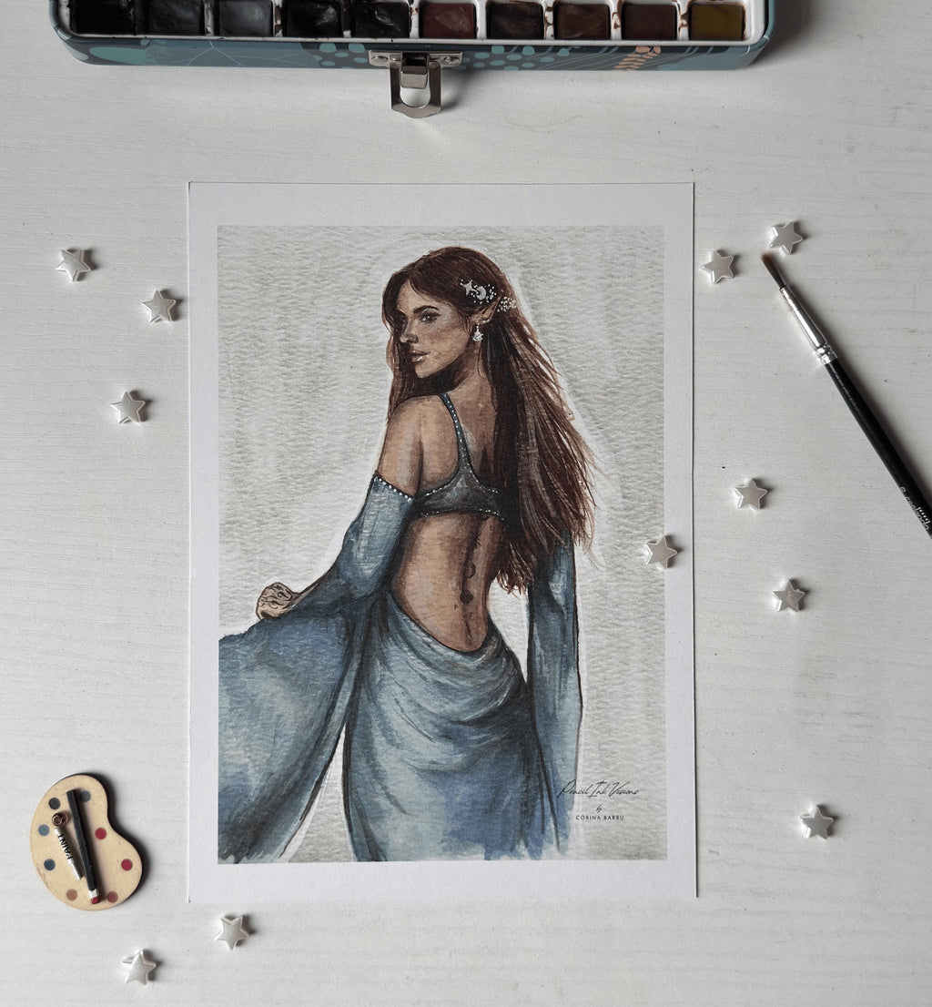 ACOTAR Fan Art | Feyre & Rhysand Watercolor Print Set (A5)